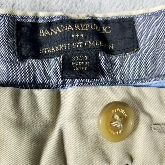 BANANA REPÚBLIC Pants Mens 33×30 Straight Fit Emerson - Picture 10 of 12